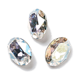 Кристалл K 9 кабошоны из стеклянного страза, задние и задние, овальные, кристалл, 14x10x6 мм