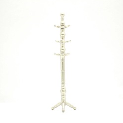 Серебро Имитация мини-вешалки для одежды длиной до пола, аксессуары для кукольного домика с микро-ландшафтом, притворяясь опорными украшениями, серебряные, 90 мм