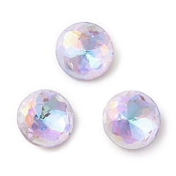 Светло-витражный Стеклянные стразы кабошоны, плоская задняя и задняя, граненые, алмаз, витражный свет, 8x4.5 мм