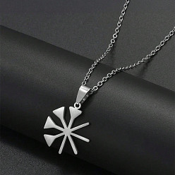 Нержавеющая Сталь Цвет 304 Кулон из нержавеющей стали с символом павлина езидского стиля (лалиш), цепочка-чокер, унисекс., без потускнения, цвет нержавеющей стали, 19.69 дюйм (50 см)