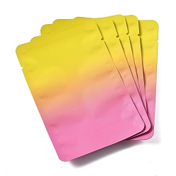 Желтый Двухцветные прямоугольные пластиковые подарочные пакеты с замком-молнией, закрывающиеся сумки, желтые, 12x8x0.014 см, односторонняя толщина: 2.5 мил(0.065мм)