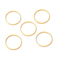 Золотой 201 нержавеющей стали связывающий кольца, круглые, золотые, 15.5x1 мм