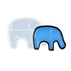 Слон DIY ювелирная тарелка силуэт силиконовые формы, формы для литья смолы, для уф-смолы, изготовление изделий из эпоксидной смолы, серый, слон, 74x96x8 мм