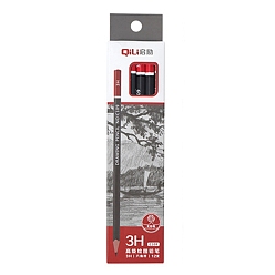 Черный 3h деревянные цветные карандаши для взрослых и детей, карандаши для рисования, для эскиза, искусство, раскраски, чёрные, 17.5 см, 12 шт / коробка