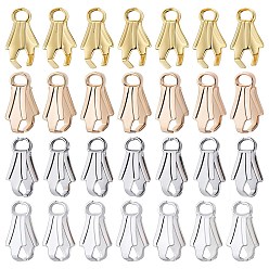 (52) Непрозрачная лаванда 200шт 4 цветной сплав щипцы для льда, разноцветные, 8x5.5x3 мм, отверстие : 1.2 мм, 50 шт / цвет