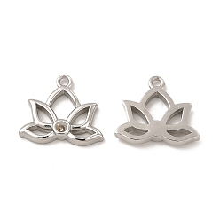 Нержавеющая Сталь Цвет Не тускнеет 304 подвеска из нержавеющей стали со стразами, , цвет нержавеющей стали, пригодный для стразов 1.5 мм, 12.5x14x1.2 мм, отверстие : 1.2 мм