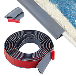 Темно-Серый Самоклеящиеся защитные полосы из термопластичного эластомера, для шкафа, гардероба, стола, столешницы, деревянной доски, темно-серый, 30x5 мм, 3 м / рулон