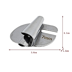 Stainless Steel Color Stainless Iron Sewing Rolled Hemmer Foot, Wide Rolled Hem Pressure Foot, Stainless Steel Color, 41x36x15mm