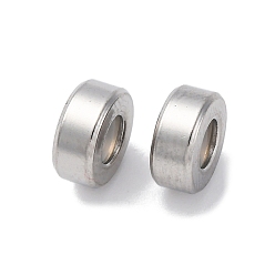 Нержавеющая Сталь Цвет 201 из нержавеющей стали бусы, с резиной внутри, ползунки, колонка, анти-тускнение, цвет нержавеющей стали, 3.5x8 мм, отверстие : 2 мм
