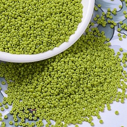 (RR2316) Матовый Непрозрачный Лаймовый Миюки круглые бусины рокайль, японский бисер, 11/0, (rr 2316) матовая непрозрачная известь, 2x1.3 мм, Отверстие: 0.8 мм, о 1100 шт / бутылка, 10 г / бутылка