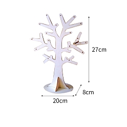 Floral White Wood Display Rack, for Jewerly Display, Tree, Floral White, Finish Product: 20x8x27cm