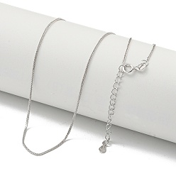 Платинированный 925 стерлингового серебра ожерелья цепи пшеницы, Реальная платина, 16.02 дюйм (40.7 см)