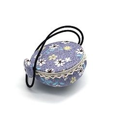 Lavender Flower Pattern Handmade Needle Pin Cushions, Pincushions for Needlework, Lavender, 60mm