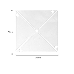 Square Flower/Smiling Face/Star/Square Acrylic Sheets, for Printing Die, Square, 70x70mm