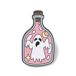 Bottle Эмалевые булавки-призраки в стиле хэллоуин, Значок из черного сплава для рюкзака, одежда для женщин и мужчин, бутылка, 33.5x19.5 мм