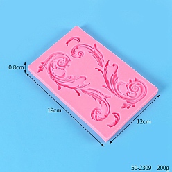 Hot Pink DIY Silicone Molds, Fondant Molds, Resin Casting Molds, for Chocolate, Candy, UV Resin & Epoxy Resin Craft Making, Hot Pink, 190x120x10mm