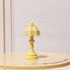 Желтый Модель настольной лампы из сплава, аксессуары для домашнего кукольного домика с микро-ландшафтом, притворяясь опорными украшениями, желтые, 14x43 мм