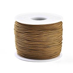 Camel Polyester Cords, Camel, 0.5~0.6mm, about 131.23~142.16 yards(120~130m)/roll