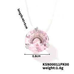 Pink Плоские круглые пластиковые подвески-невидимки для женщин, розовые, 15.75 дюйм (40 см)