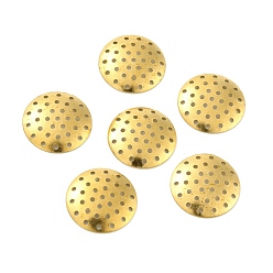 Raw(Unplated) Brass Sieve Findings, Flat Round with Hole, Raw(Unplated), 20x2mm