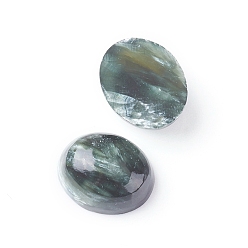 Серафинит Натуральные серафинитовые кабошоны, овальные, 12x10x5~5.5 мм