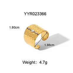 Плоский Круглый 304 из нержавеющей стали Манжета кольца для женщин, реальный 18 k позолоченный, плоско-круглые, 180 мм, внутренний диаметр: 18.8 мм