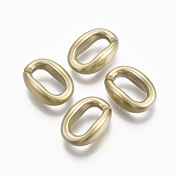 Золотистый Окрашенные распылением пластиковые соединительные кольца ccb, разъемы для быстрой связи, для изготовления ювелирных кабельных цепей, овальные, золотые, 23x16x9 мм, внутренний диаметр: 7.5x15 мм