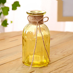 Золотистый Стеклянные вазы, плантатор для гидропонных растений, украшения для домашнего экрана, колонка, золотые, 140 мм, внутренний диаметр: 50 мм