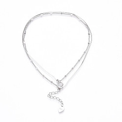 Платина 925 браслеты из серебра, с печатью s925, платина, 8.46x0.06 дюйм (21.5x0.15 см), Удлинение цепи: 37 мм