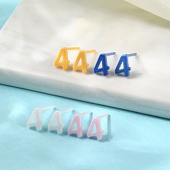 (52) Непрозрачная лаванда Гипоаллергенные серьги-гвоздики из биокерамики с цирконием и керамикой, число 4, не выцветает и не содержит никеля, разноцветные, 7x5 мм