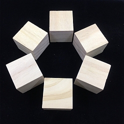 Cornsilk Pine Wooden Building Boards for Painting, DIY Craft Supplies, Cube, Cornsilk, 5x5x5cm