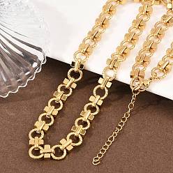 Золотой 8мм 304 ожерелья из витых звеньев цепи из нержавеющей стали, ионное покрытие (ip), золотые, 17.99 дюйм (45.7 см)