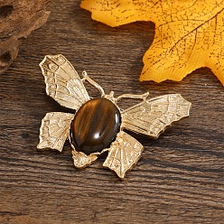 Кокосово-Коричневый Брошь-булавка из смолы в виде бабочки, значок из сплава для рюкзака, золотые, кокосового коричневый, 35x54 мм