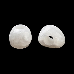 Белый Cmолы европейские шарики, большие отверстия треугольник бусины, белые, 15.5x12.5x11 мм, отверстие : 5 мм