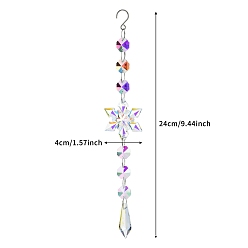 Kite Снежинки из граненого стекла ловцы солнца, металлические подвесные украшения платинового тона, воздушный змей, 240x40 мм