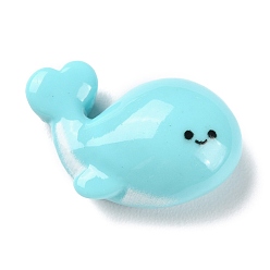 Dolphin Непрозрачные кабошоны из смолы, изготовление ювелирных изделий, голубой, дельфин, 14.5x21.5x8.5 мм