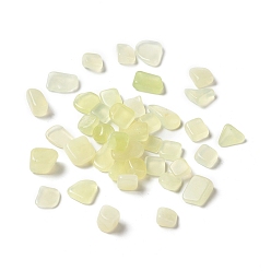 New Jade Natural New Jade Beads, Tumbled Stone, No Hole/Undrilled, Nuggets, 9~19x10~14x4~12mm, about 360pcs/500g