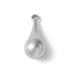 Нержавеющая Сталь Цвет 304 подвески из нержавеющей стали, очарование слезы, анти-тускнение, цвет нержавеющей стали, 18x8 мм, отверстие : 1.8 мм