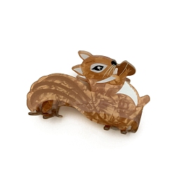 Squirrel Заколки для волос на тему животных и растений из ацетата целлюлозы, белка, 55x102 мм