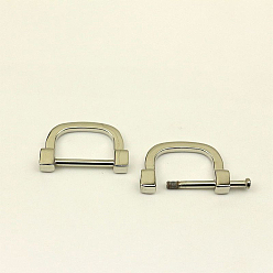 Platinum Alloy Slide Buckle Adjuster, Multi-Purpose Webbing Strap Loops, for Luggage Belt Craft DIY Accessories, Platinum, 38x23mm, Inner Diameter: 25x15mm