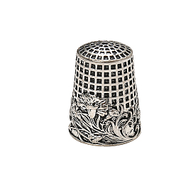 Античное Серебро Металлическая защита пальцев для швейных наперстков, регулируемый защитный экран для пальцев, швейные инструменты, античное серебро, 23x19 мм