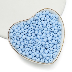 Светло-Голубой Акриловые имитация жемчужные бусы, слеза, нерегулярный, непрозрачный, Небесно-голубой, 5x5x4 мм, отверстие : 1.4 мм