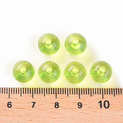 Yellow Green Transparent Acrylic Beads, Round, Yellow Green, 10x9mm, Hole: 2mm, about 940pcs/500g