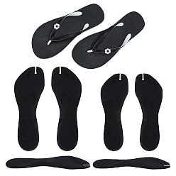 Черный 4 пар 2 моделей, самоклеящиеся накладки на пятки из ткани и силикона, полуботинки, чёрные, 210~240x75~83x7.5~8 мм, 2 пары / стиль