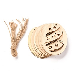 Heart DIY Egg Shape Handmade Hollow Out Graffiti Wood, Easter Theme Pendant Decorations, Heart Pattern, 8x6x0.2cm, Hole: 3.2mm, 10pcs/set