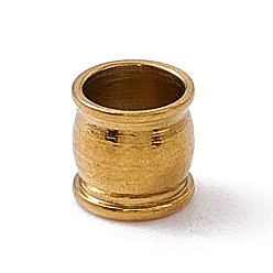 Золотой 304 из нержавеющей стали европейские шарики, бусины с большим отверстием, барабан, золотые, 4x4 мм, отверстие : 3 мм