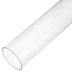 Claro Tubo acrílico transparente redondo, para manualidades, Claro, 250x55 mm, agujero: 51 mm