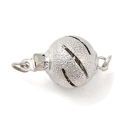 Платина Латунная застежка, полый шар, долговечный, 1 нитей, 2-луночное, платина, 14x8 мм