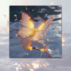 Золотистый Блокнот с рисунком бабочки, наклейки с наклейками, для офисного школьного чтения, квадратный, золотые, 76x76 мм