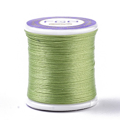 Light Green Nylon 66 Coated Beading Threads for Seed Beads, Light Green, 0.1mm, about 54.68 yards(50m)/roll